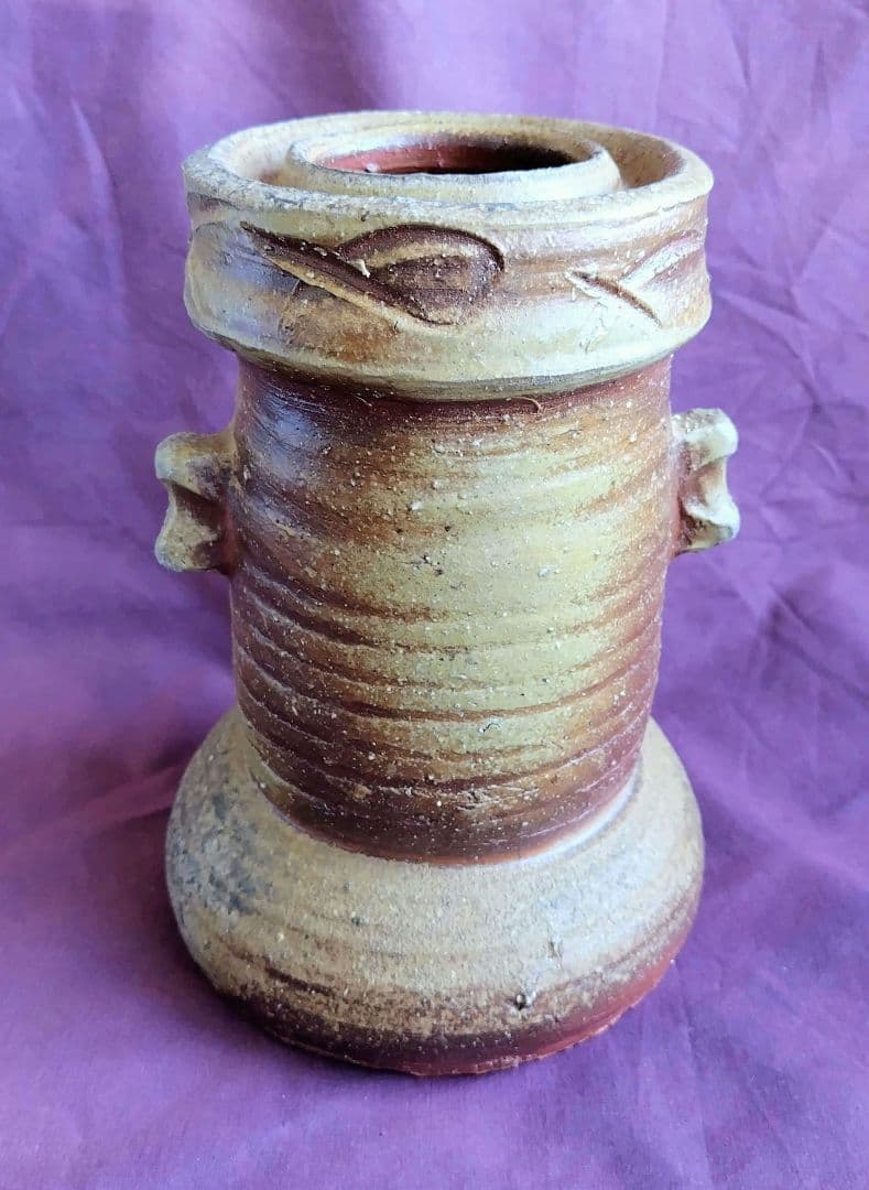 備前耳付花入 (未使用 新品同様)