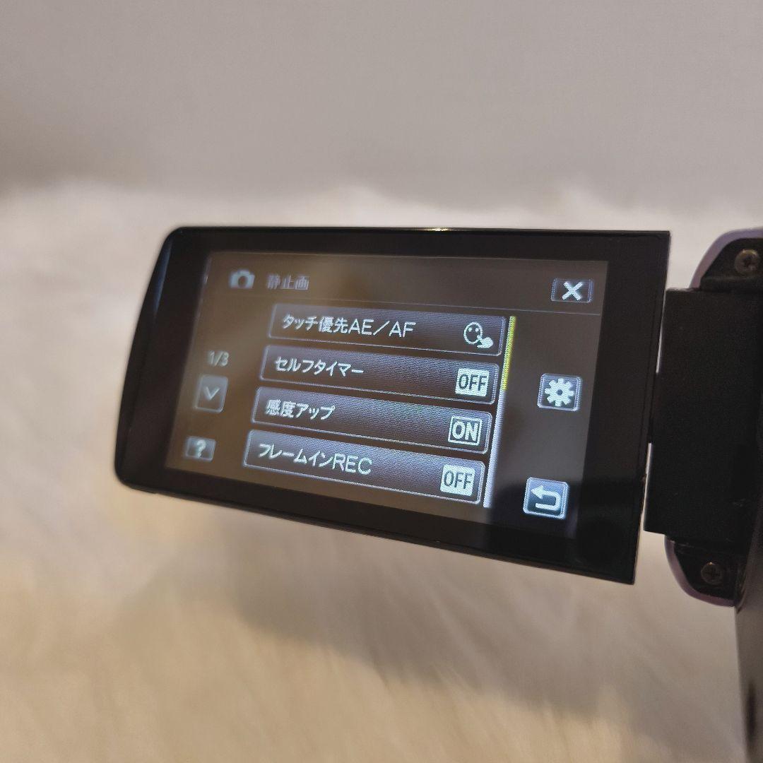 美品 JVC ビデオカメラ Everio GZ-HM33-V バイオレット