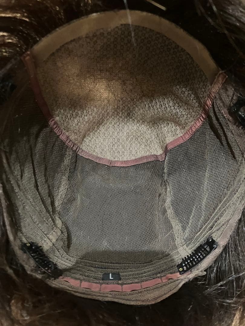 【お値下げ】医療用　フルウィッグ　人毛100％　ダークブラウン