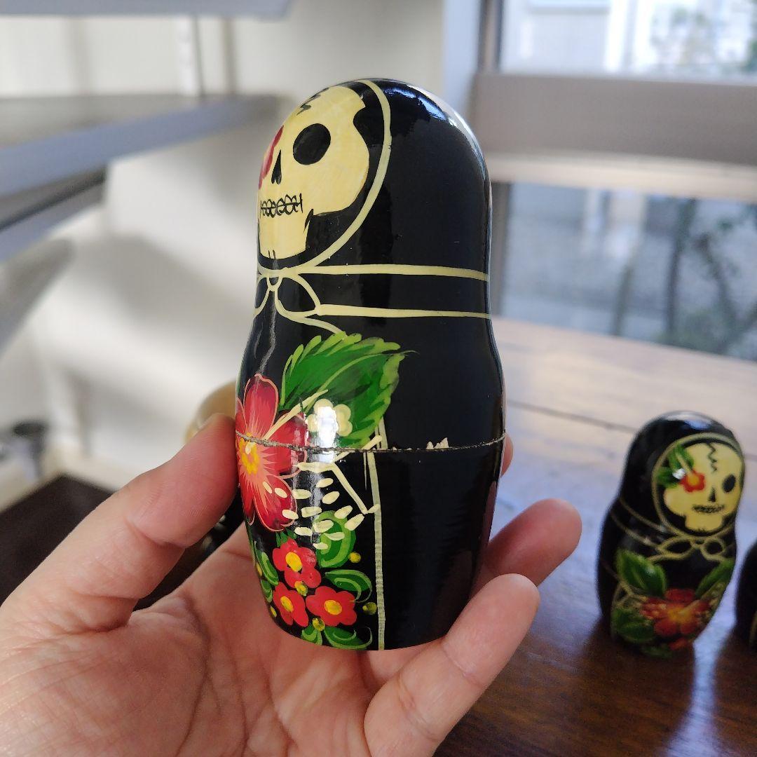 レア！suicoke スイコック スカルマトリョーシカ ブラック×レッドフラワー