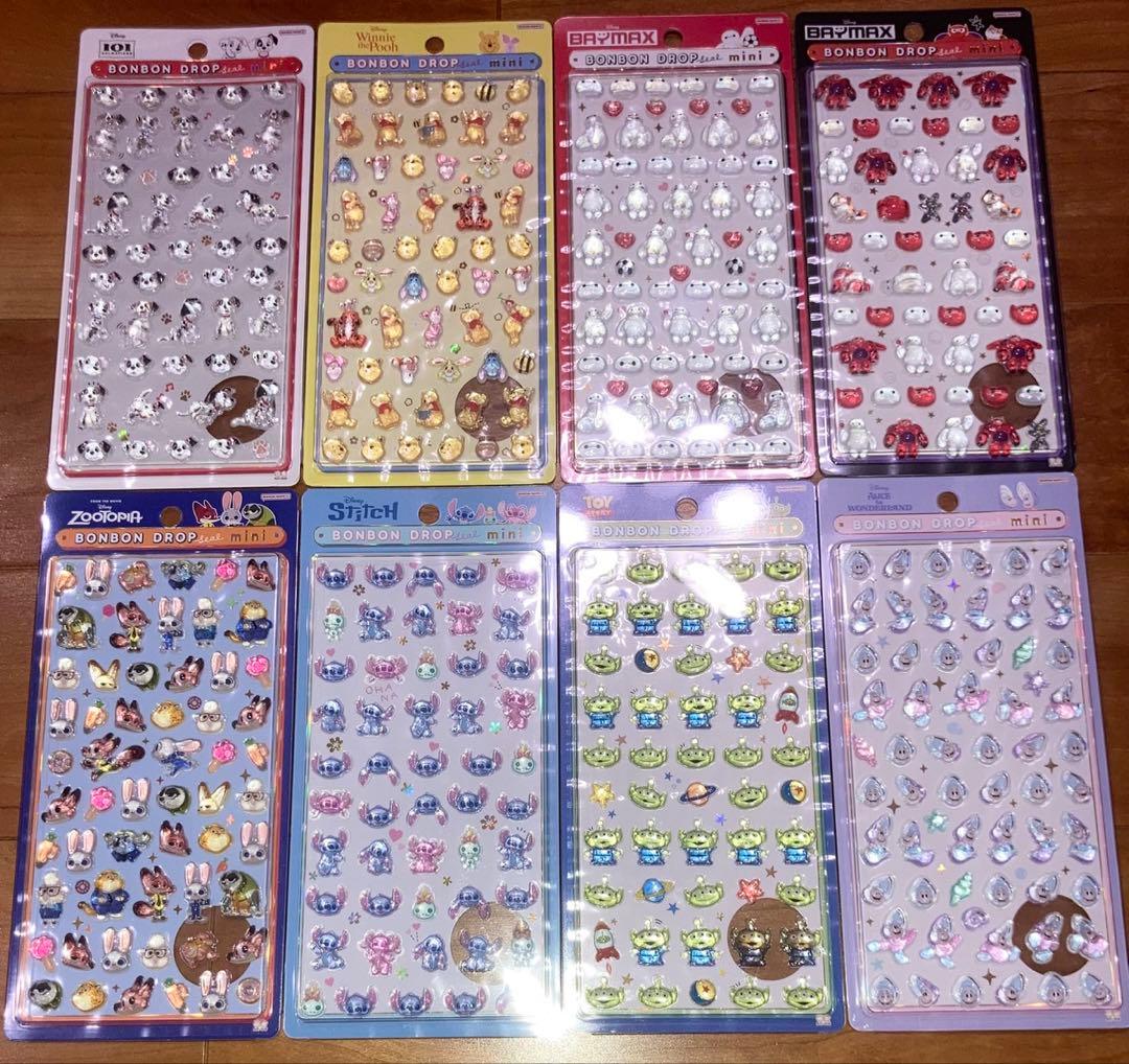 ボンボンドロップシール mini ディズニー 全8種コンプリート