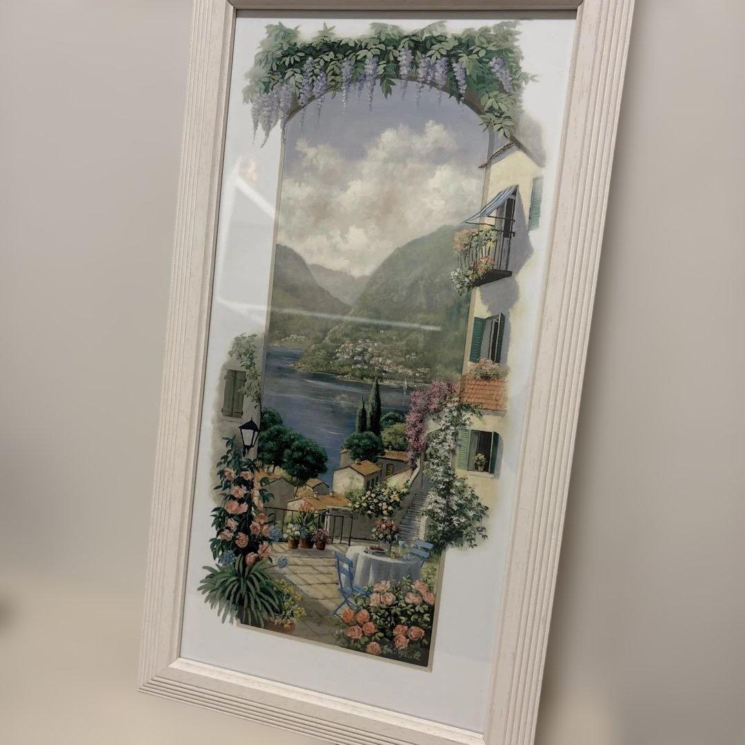 未使用品 ピーターモッツ 風景画 ホワイトフレーム