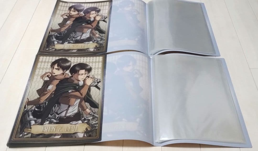 進撃の巨人　リヴァイ　エレン　クリアファイルホルダー　4つセット