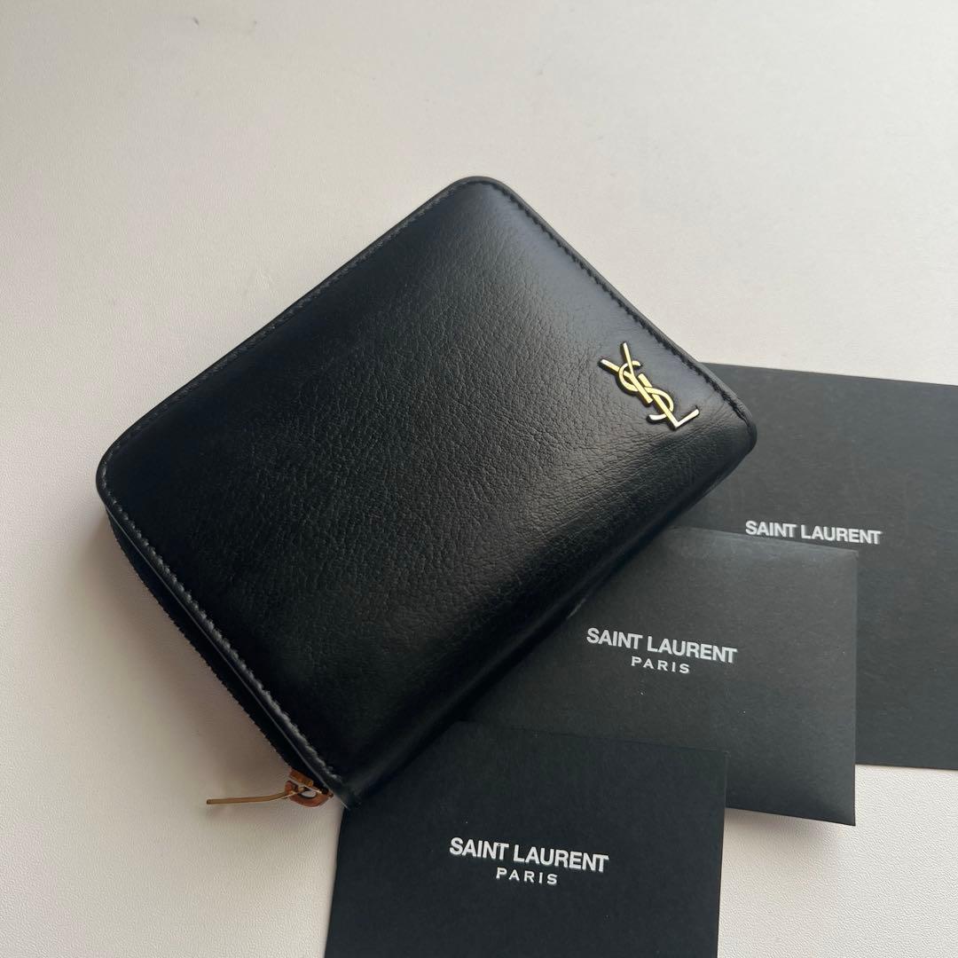 29 極上美品 SAINTLAURENT イヴサンローラン 2つ折り財布