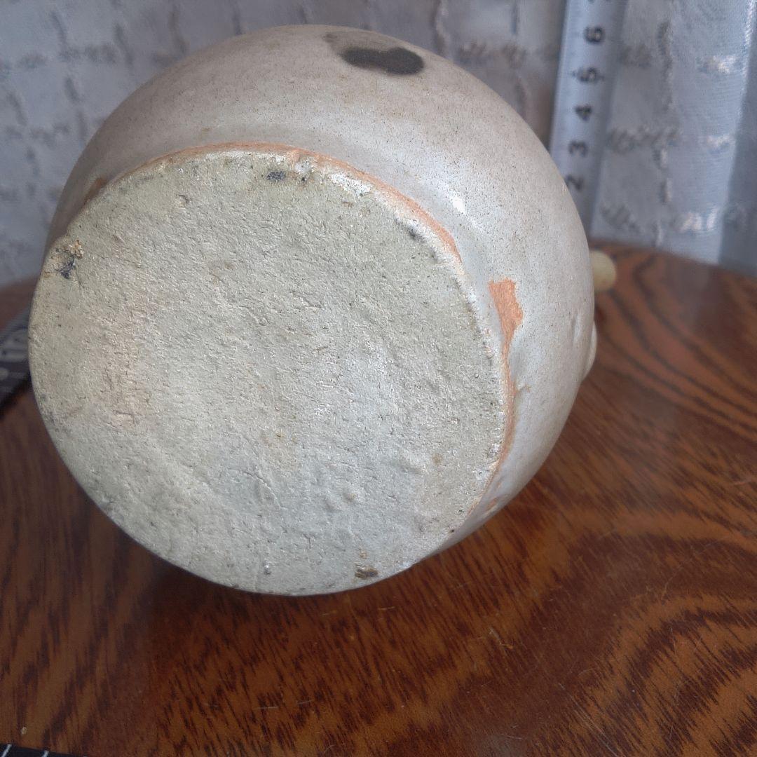 骨董６手作り陶器壺、二重ボディ