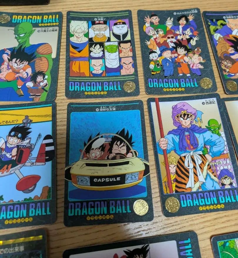 当時物ドラゴンボール ビジュアルアドベンチャーカード19種セット（キラ1枚有り）