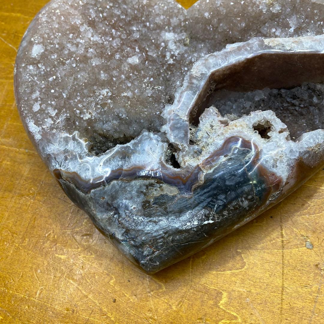 ハート型アメジスト 天然石 直径約25cm 3.5kg