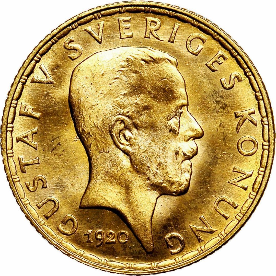 ★★★★やっちゃん★★★★1920年スウェーデン5クローナ金貨★MS65