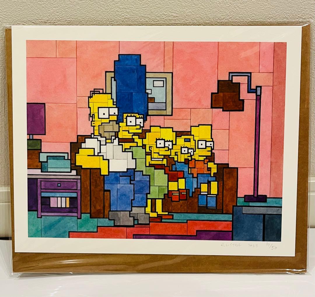 ADAM LISTER アダムリスター シルクスクリーン シンプソンズ　kaws