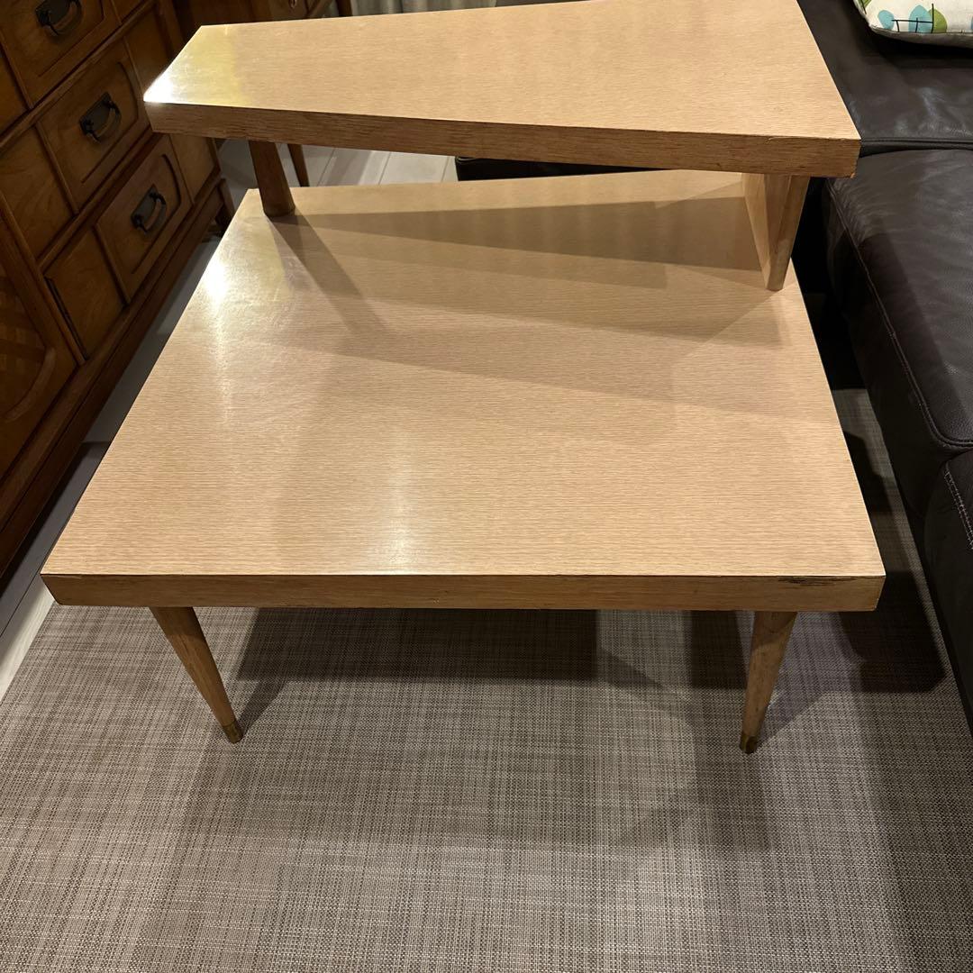 アメリカ製　50s マガジンラックテーブル ステップエンドテーブルセット