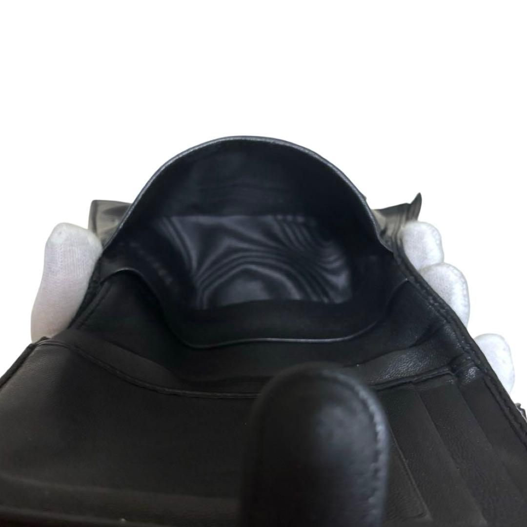 人気　ボッテガヴェネタ　折り財布　ブラック　イントレチャート　ラウンドファスナー