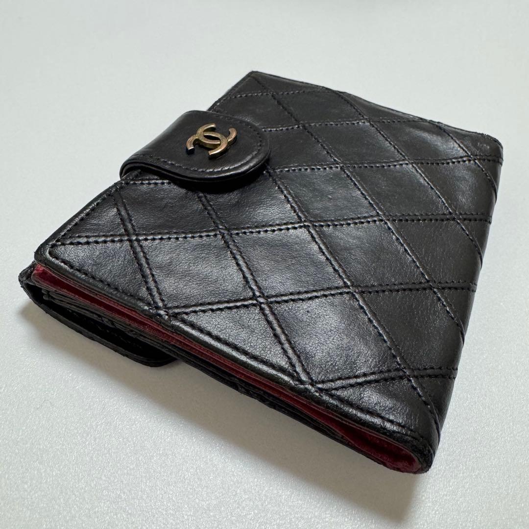 CHANEL シャネル 折り財布 ビコローレ ヴィンテージ Wホック ウォレット