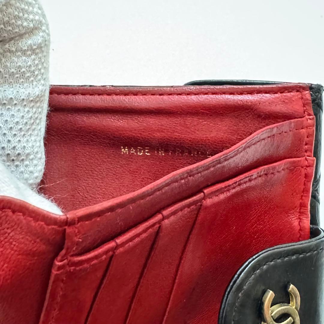 CHANEL シャネル 折り財布 ビコローレ ヴィンテージ Wホック ウォレット
