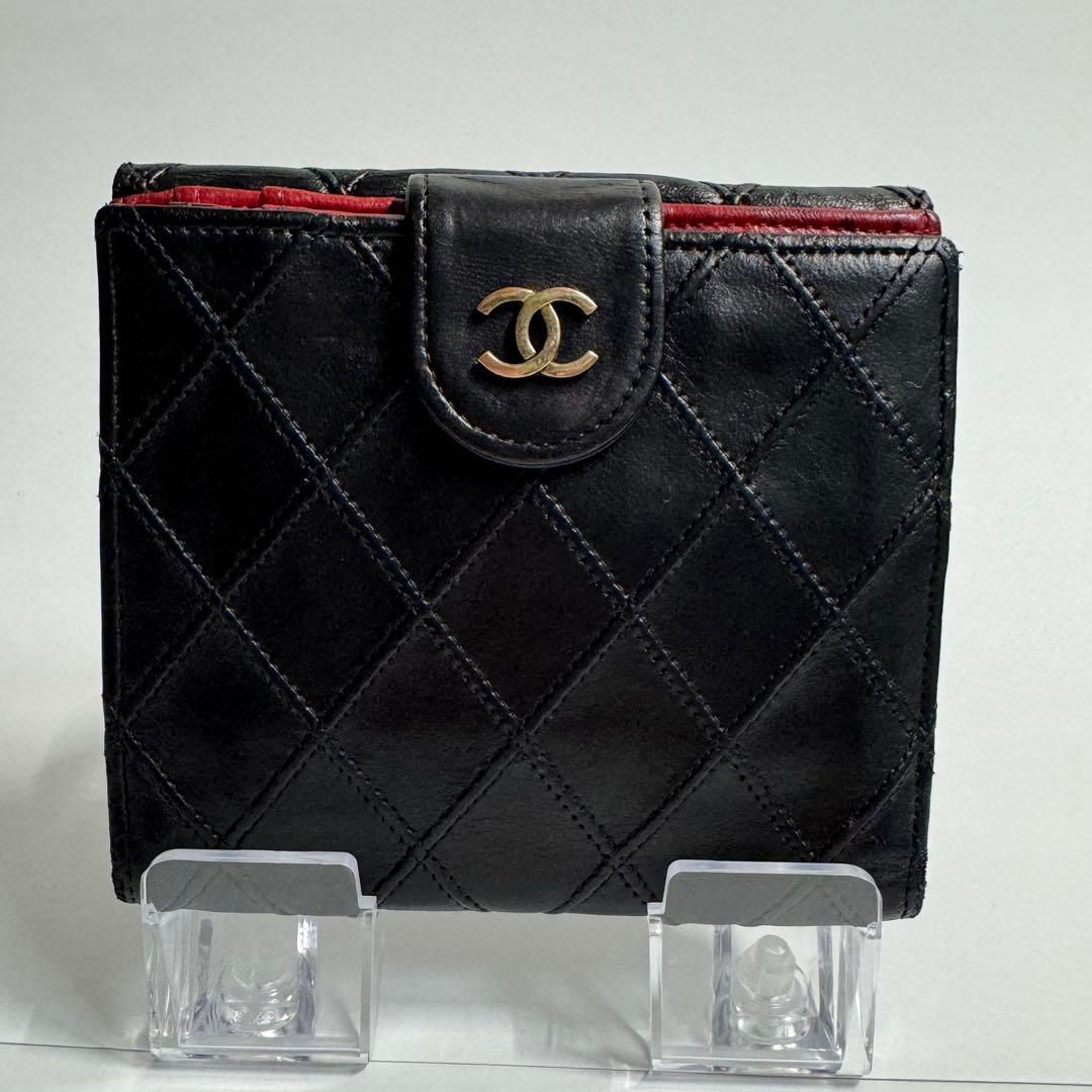 CHANEL シャネル 折り財布 ビコローレ ヴィンテージ Wホック ウォレット