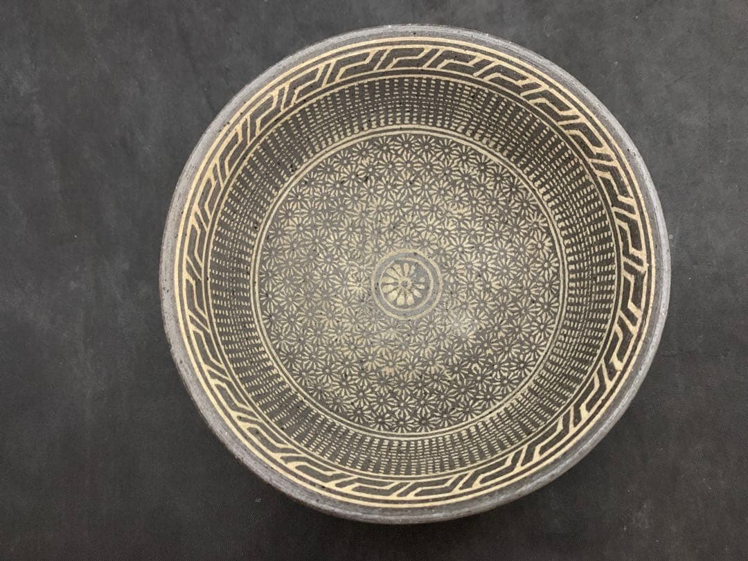 茶道具 新羅土器 神羅窯 土器茶碗 柳 茶碗 茶器 土器 共箱