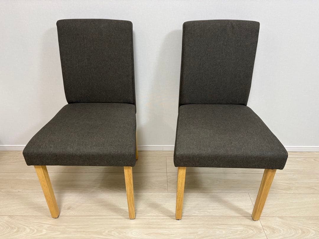 木製折りたたみダイニングテーブルと椅子2脚セット