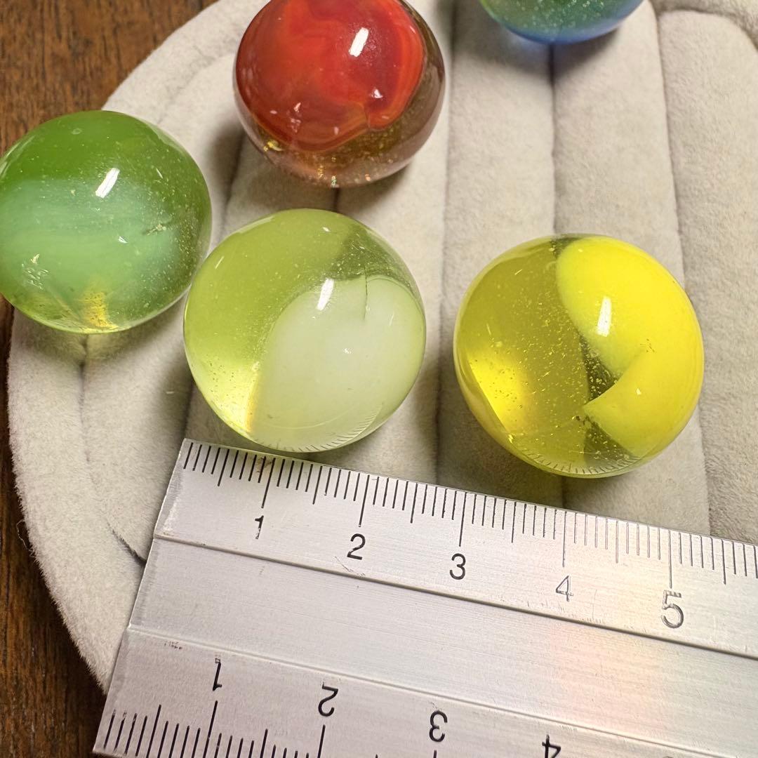 大粒 ウランガラス ビー玉 ディプレッショングラス マーブル 難あり 汚れあり