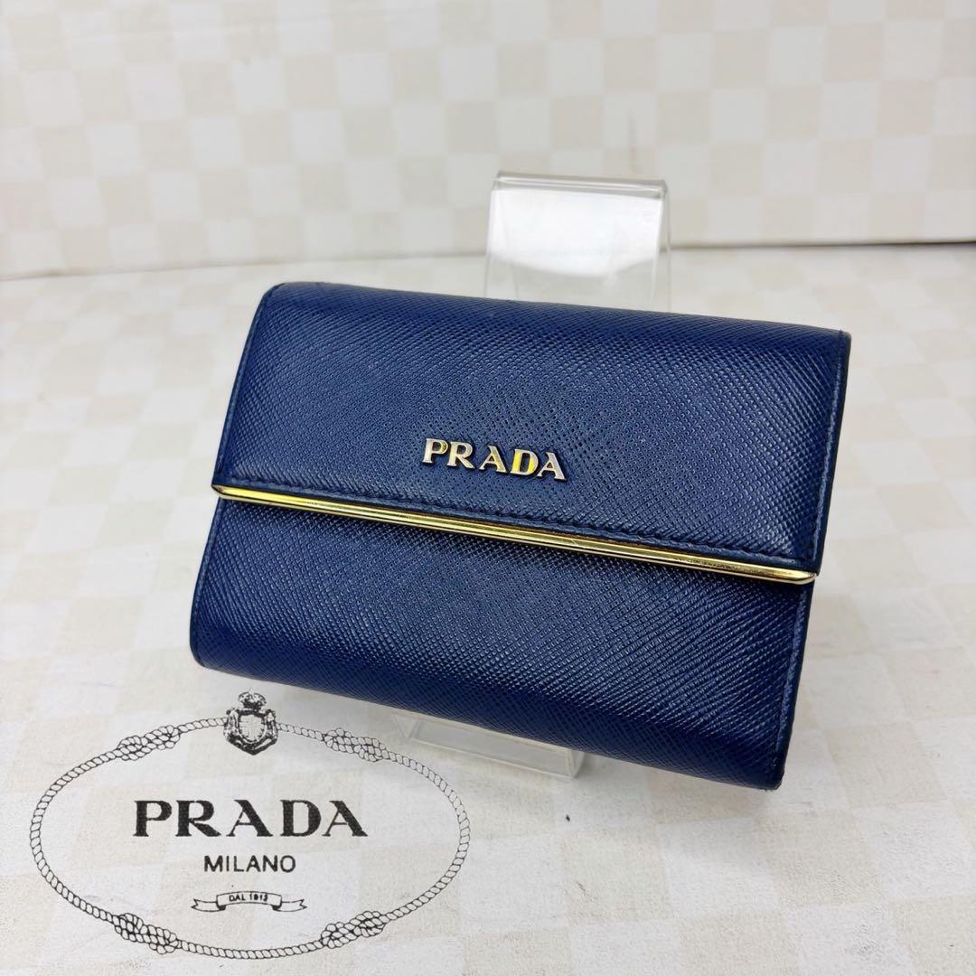 極美品　PRADA プラダ　財布　三つ折り　M58