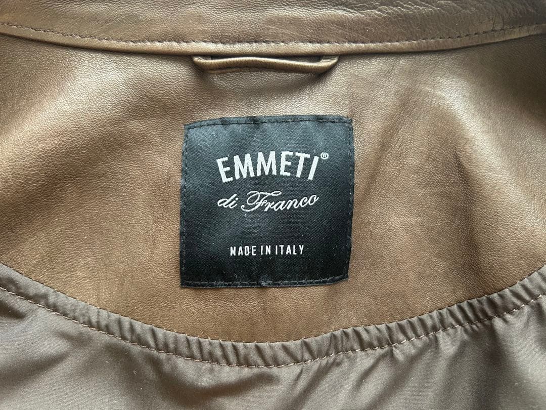 EMMETI JURI サイズ50 ラムナッパレザー　ライダースジャケット