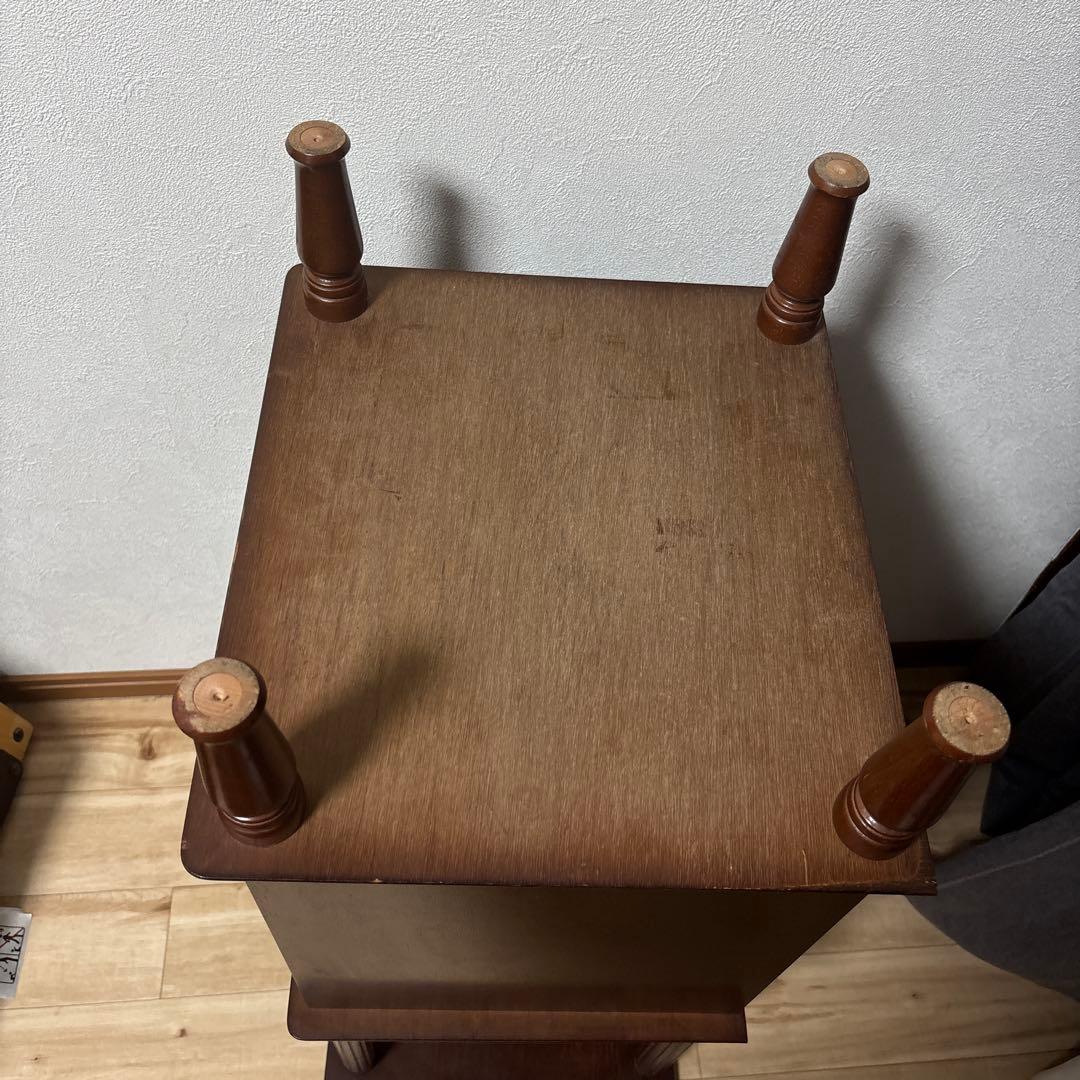 アヤノクラフト　3段引き出し付き　アンティーク　サイドテーブル　木製　最安値