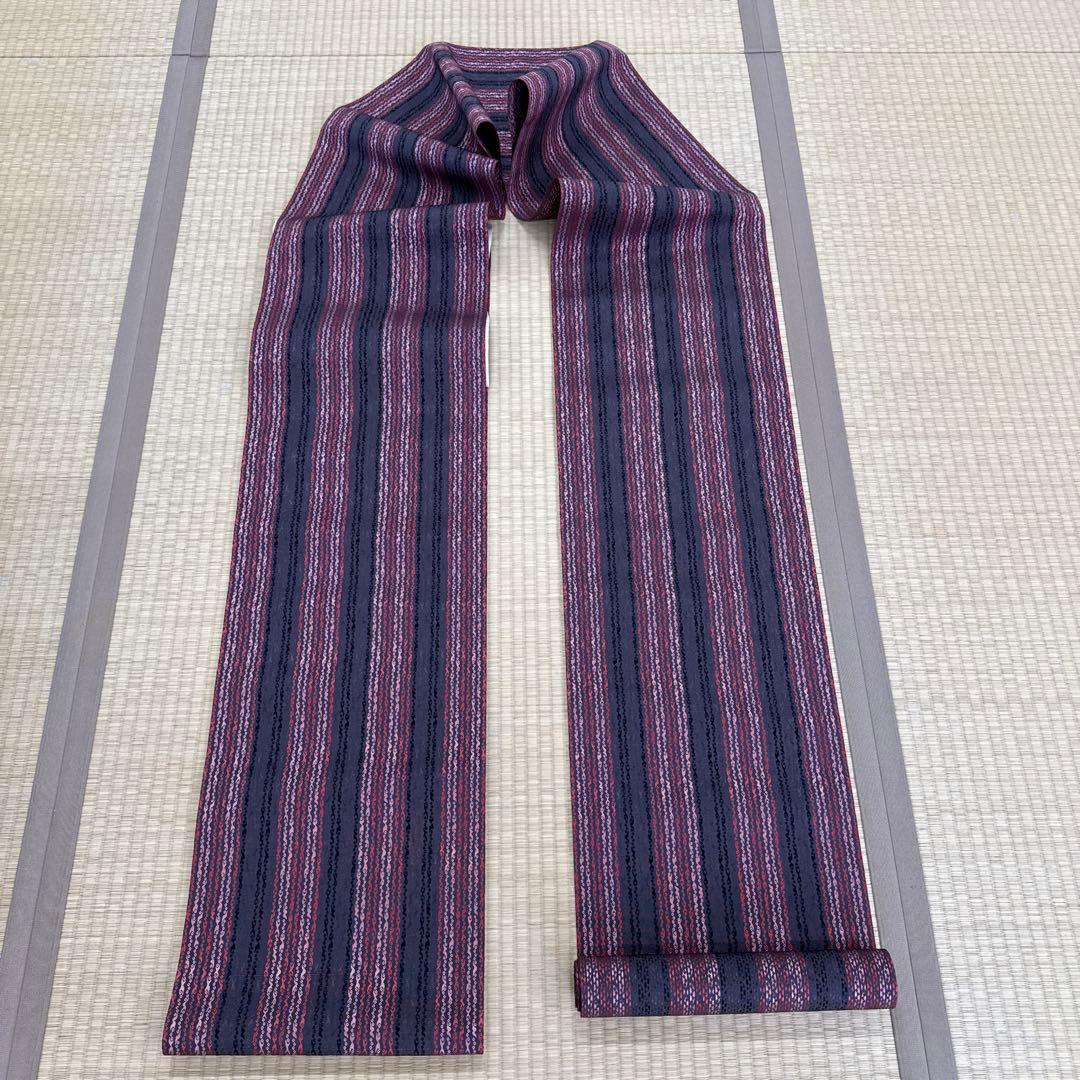 博多織名古屋帯　反物　松居特撰手織り　繻子織