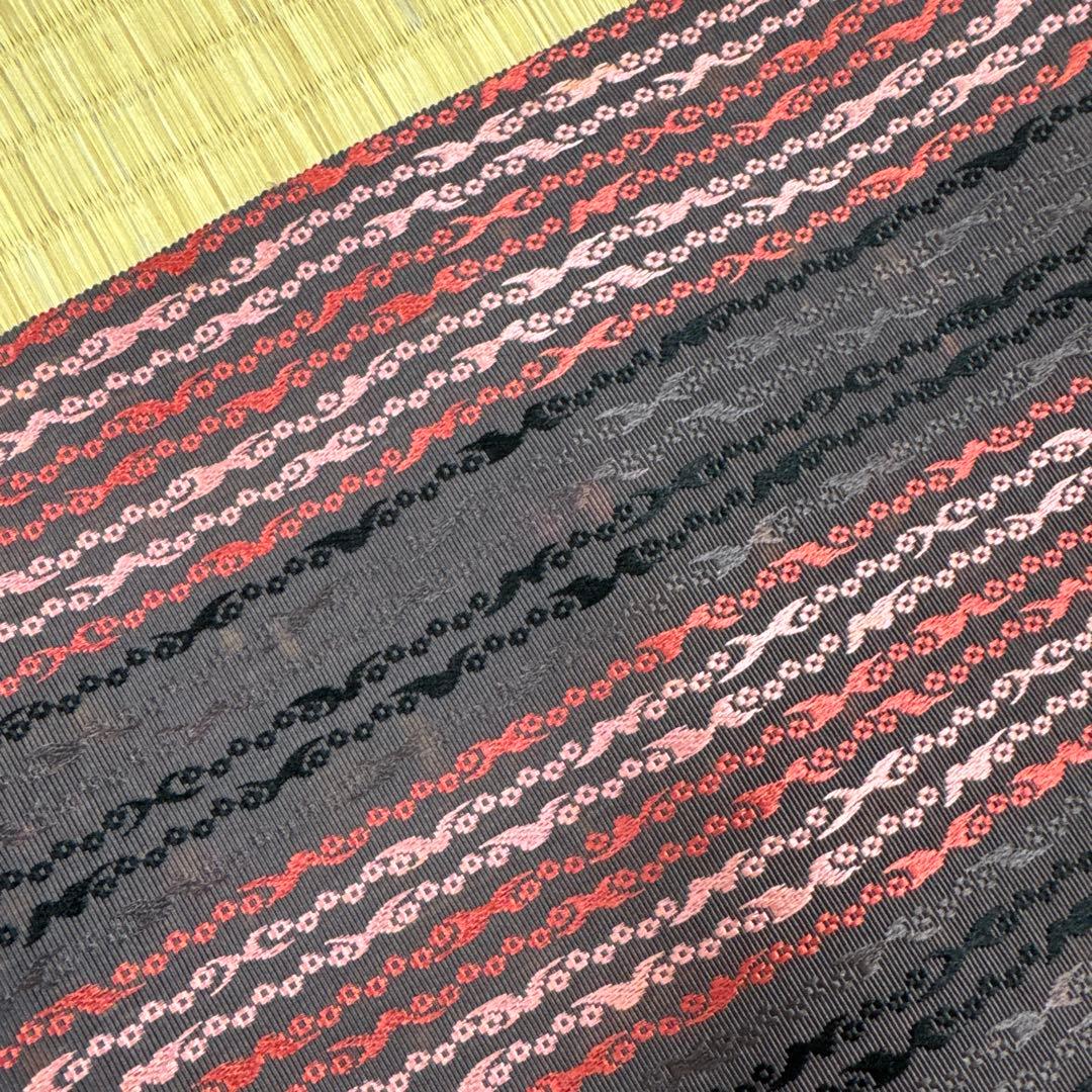 博多織名古屋帯　反物　松居特撰手織り　繻子織