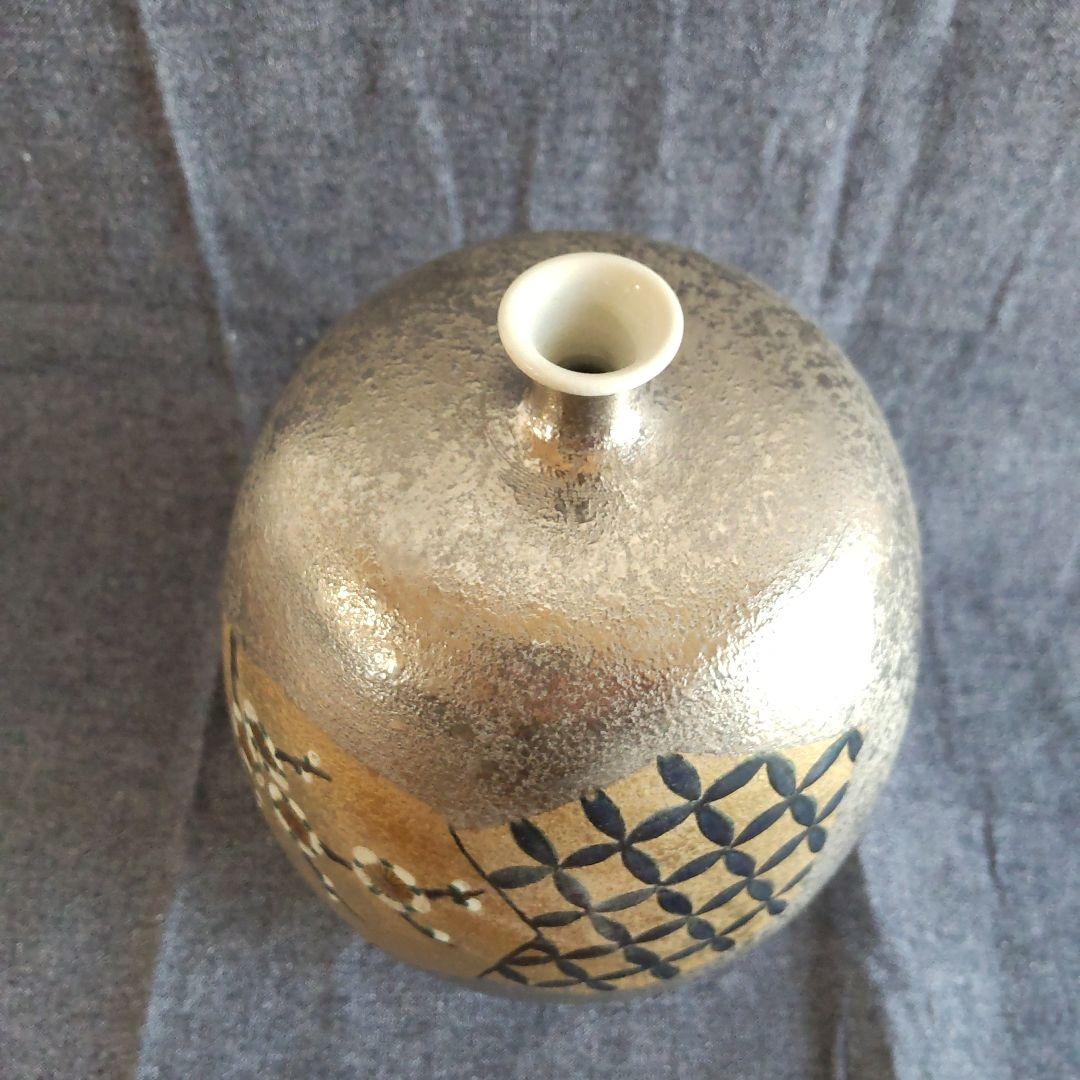 九谷博峰 花瓶 壺 木箱無し