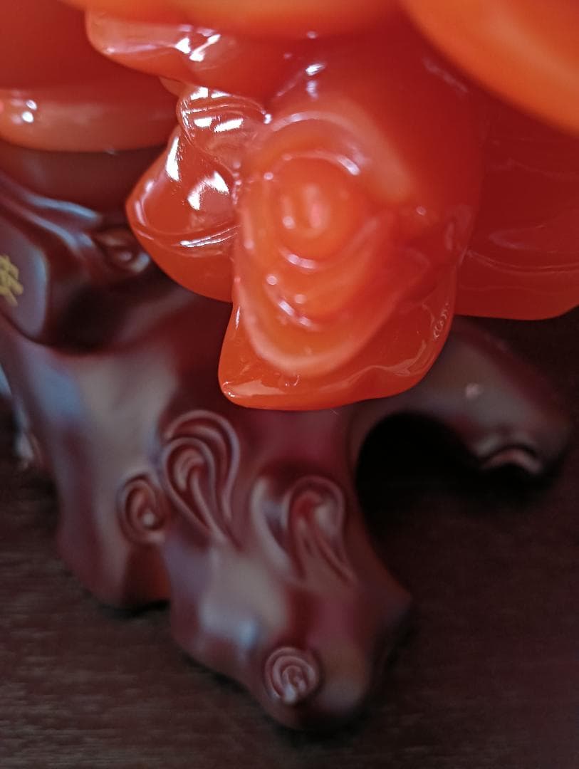 おすすめ！中国工芸品　牡丹の花置物　風水アイテム