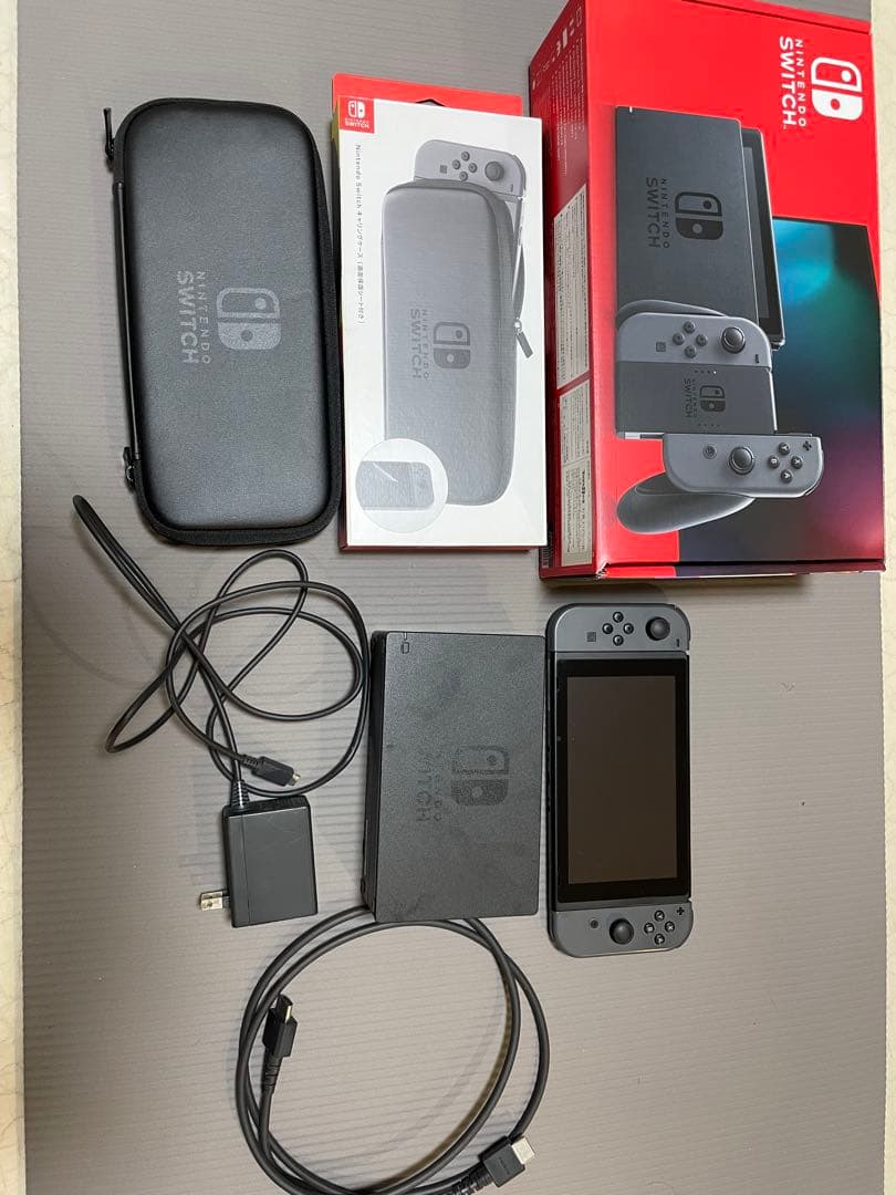 Nintendo Switch グレー 本体 SDカード・充電器・ケース付き