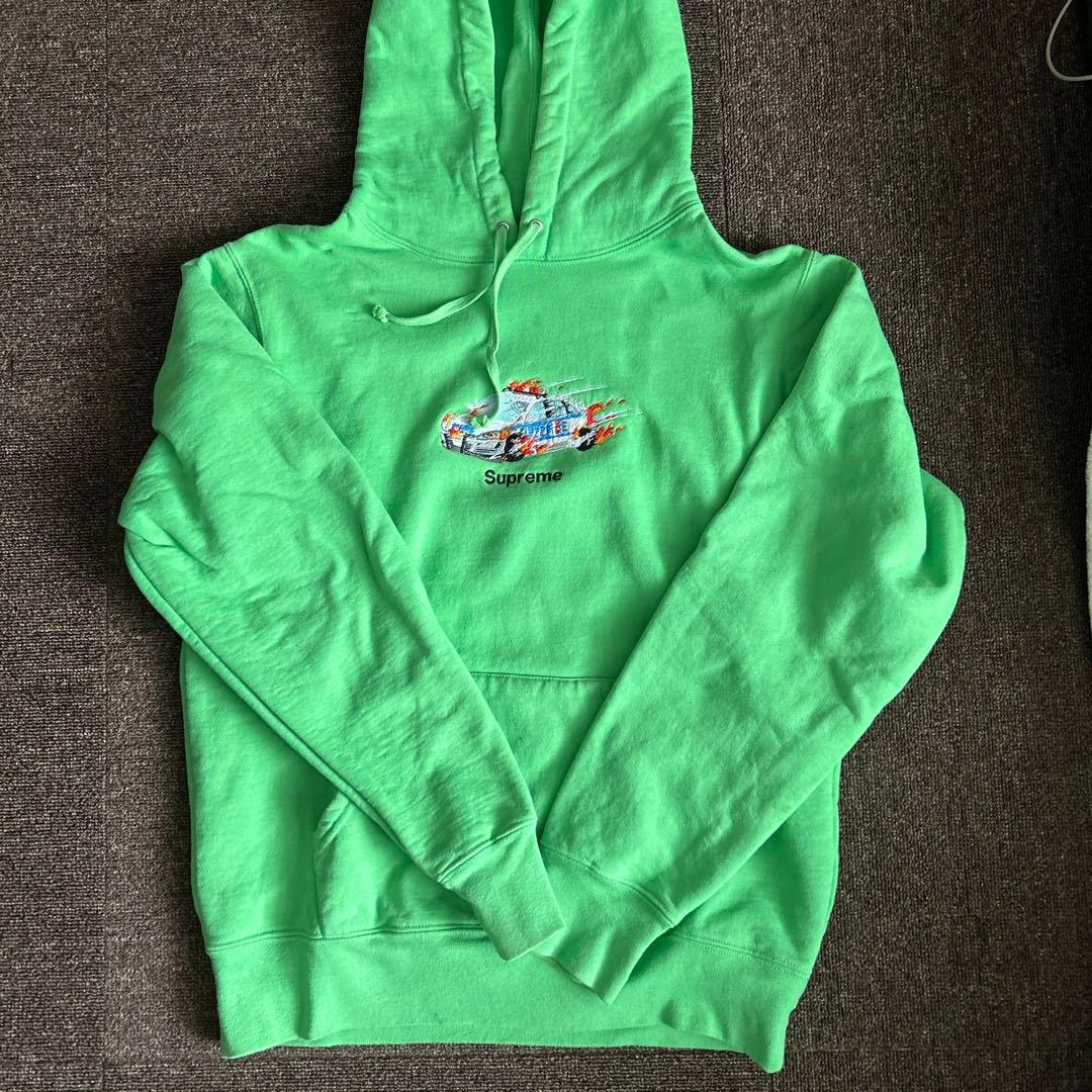 Supreme グリーン フード付きパーカー