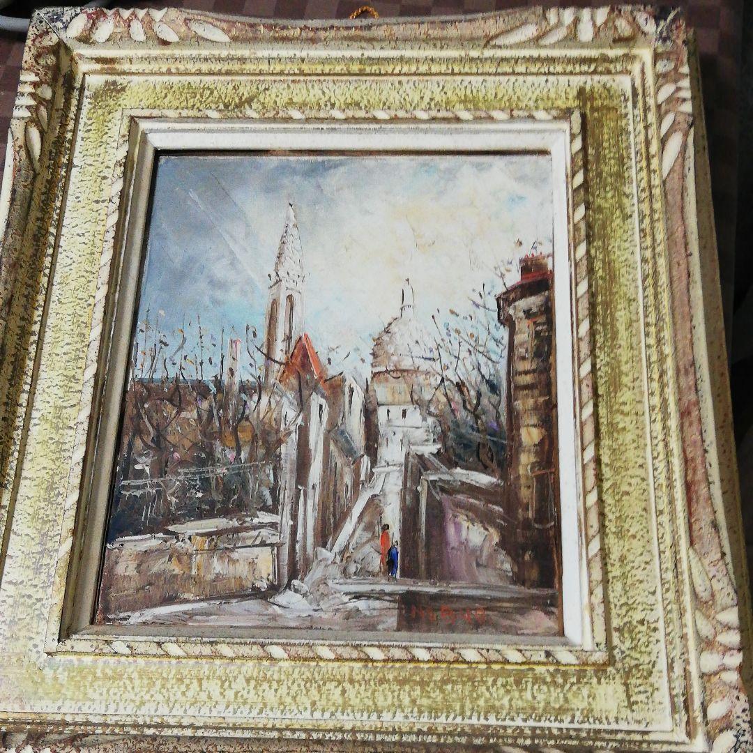 中西信雄 油絵 パリ 作者より購入品