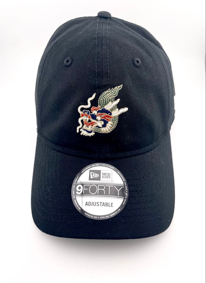 【国内未発売】NEW ERA 9FORTY ドラゴン刺繍キャップ 黒