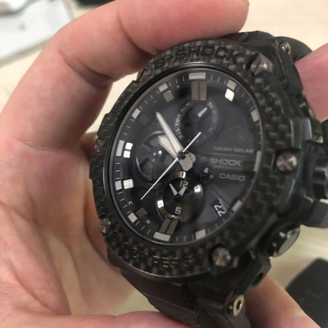 G-SHOCK カーボンブラック ラバーベルト クロノグラフ