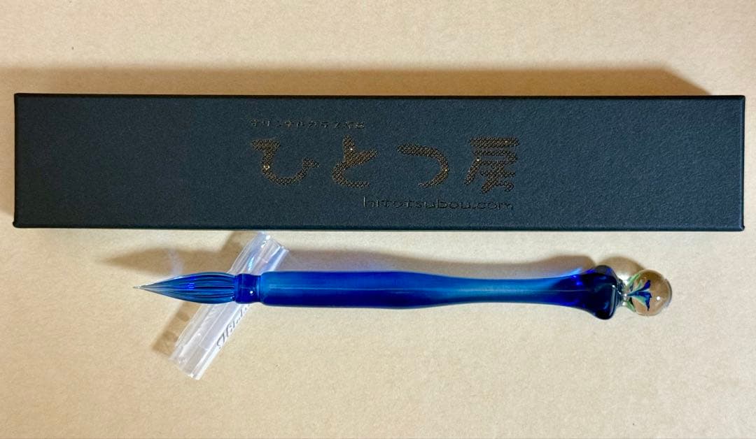 ひとつ房ガラスペン 代官山蔦屋 花入りブルー