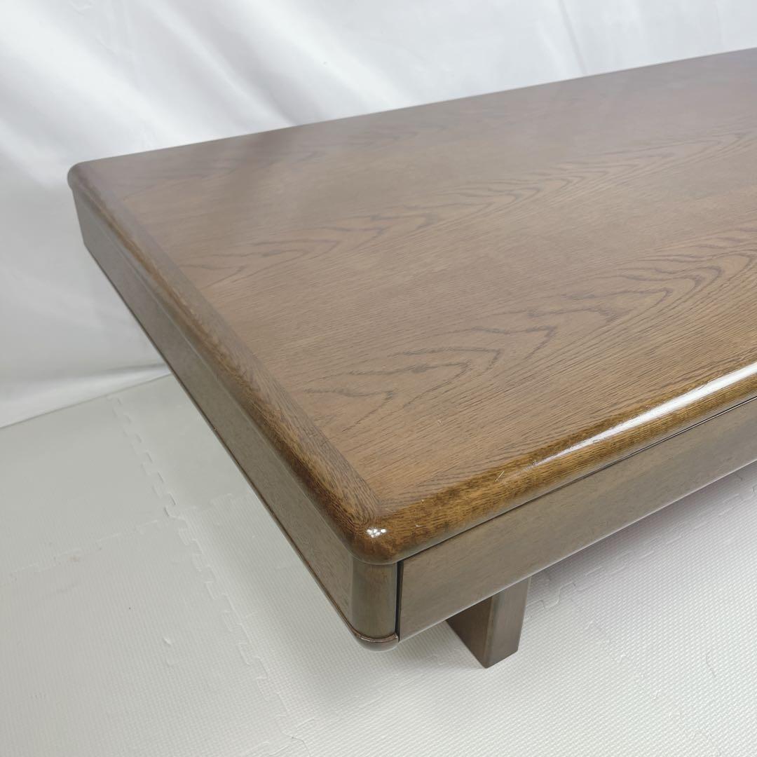 カリモク 引き出し付き 木製ダイニングテーブル ローテーブル ビンテージ