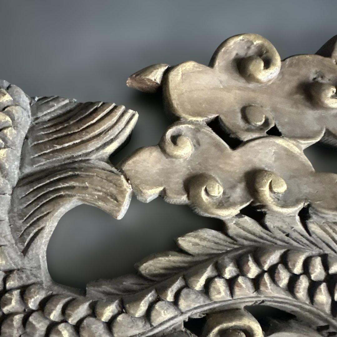 瞬間的お値下げ‼️ヴィンテージ　木製龍ドラゴン彫刻