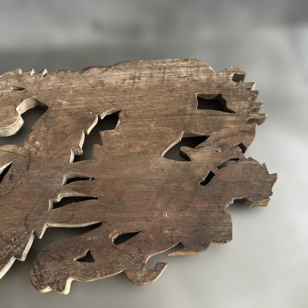 瞬間的お値下げ‼️ヴィンテージ　木製龍ドラゴン彫刻