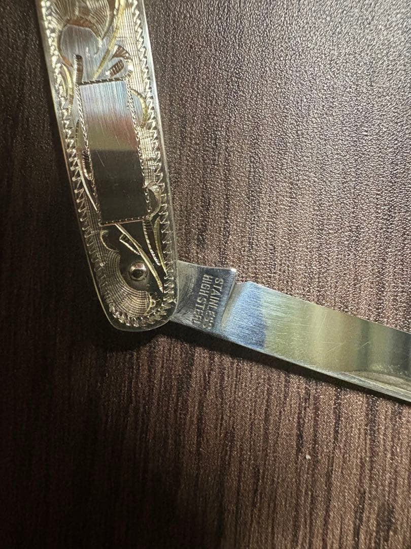 藤本保広工房 #21 純銀製ペーパーナイフ Fウィング刻印 桐箱付