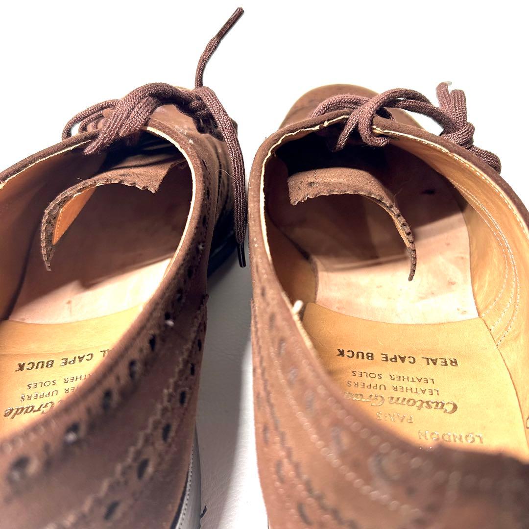 【デッドストック】チャーチ スエードウイングチップ バックUK7 1/2