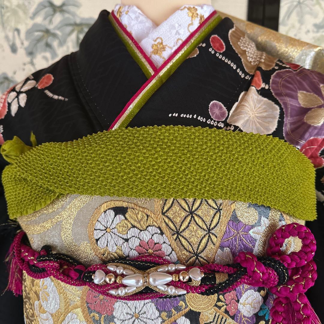 梅模様が可愛らしい♡振袖フルセット　成人式前撮り