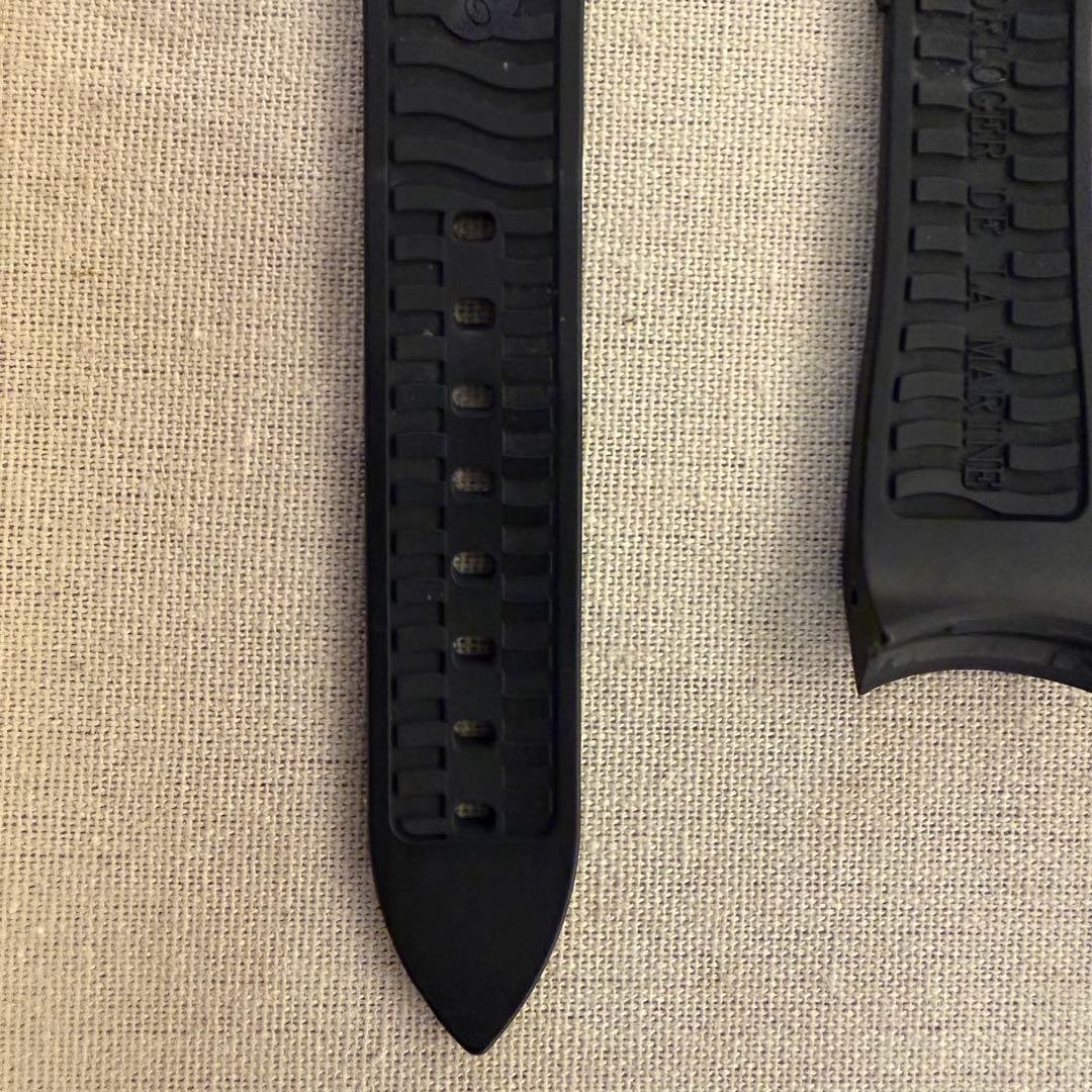 ブレゲ マリーン用 腕時計 ラバーベルト ブラック