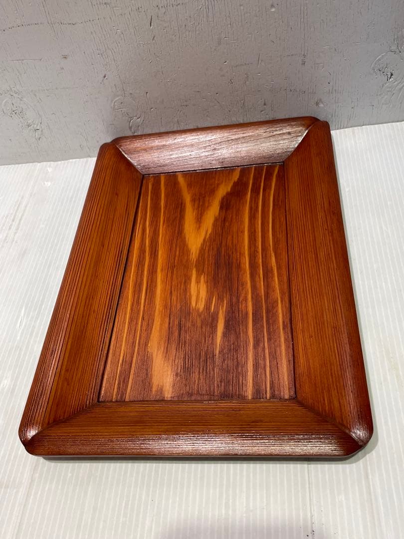 すり漆　茶杓茶入飾盆　壱組　2点セット　大　小