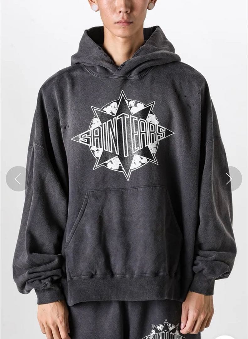 セントマイケル　デニムティアーズ　パーカー　L