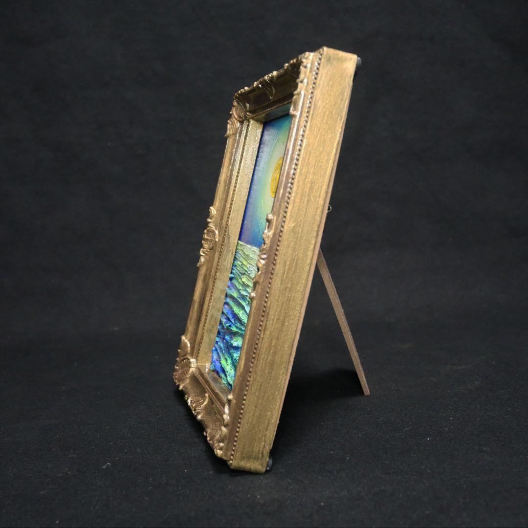 油絵 油彩 油彩画 絵 絵画 ミニ絵画【月の海】