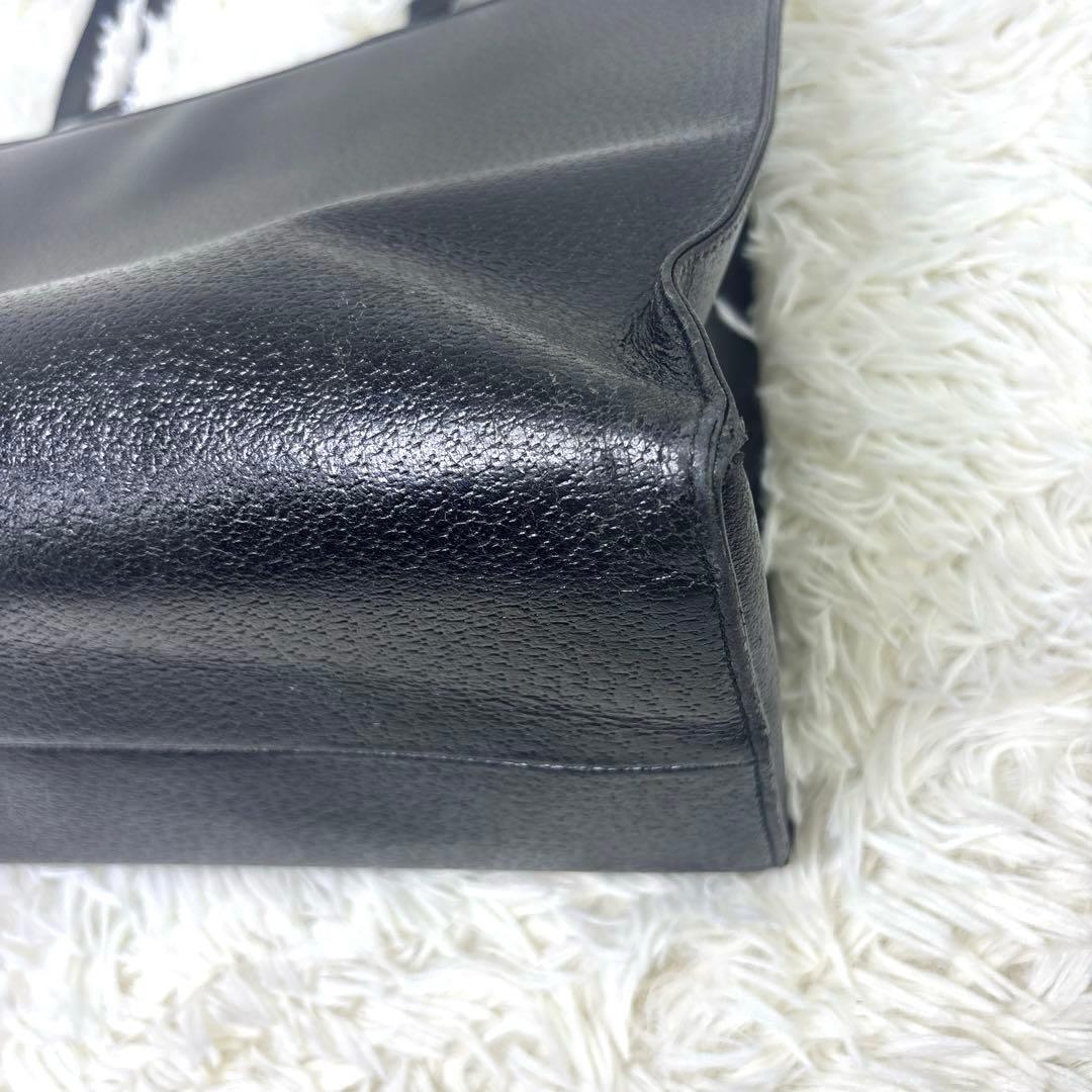 [希少無地.美品] グッチ トートバッグ　ビジネスバッグ　A4 自立　シボ革