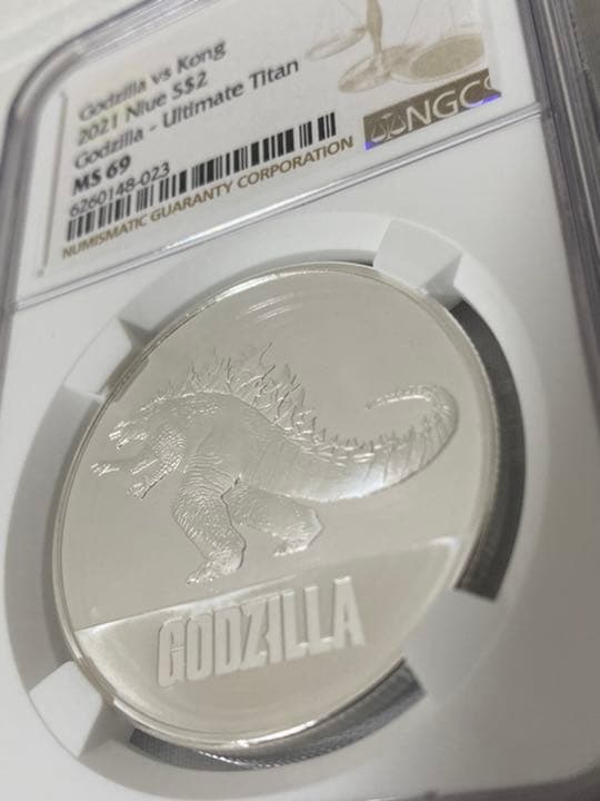 toru　準最高鑑定　ニウエ　ゴジラVSコング　ゴジラバージョン　銀貨
