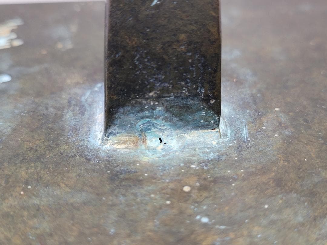 銅製 銅柱鈕「乾清之寶」銘 印章 明清時代 幅約11.3cm