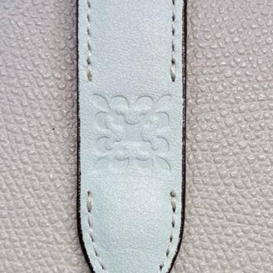 【美品】russet レザーベルトハーフウォレット　二つ折り財布　グレー