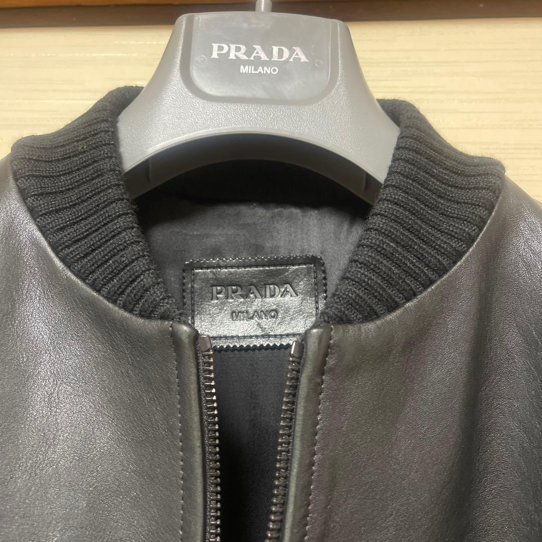 PRADA レザージャケット　ボンバーライダース