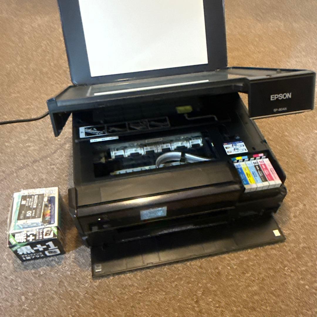 EPSON EP-804A プリンター エプソン　白黒印刷動作確認　ジャンク扱い